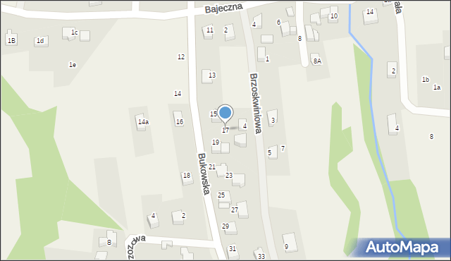 Czaniec, Bukowska, 17, mapa Czaniec