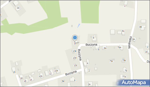 Czernica, Buczyna, 10, mapa Czernica