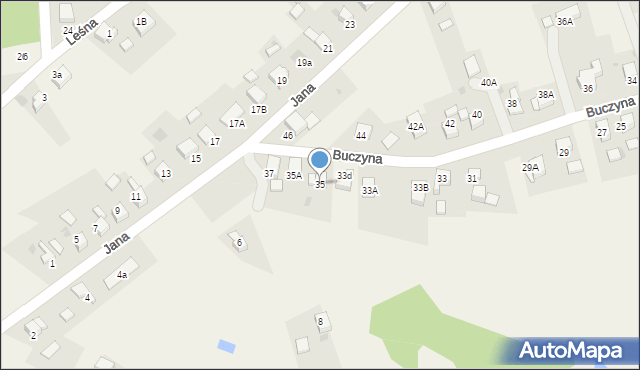 Czernica, Buczyna, 35, mapa Czernica