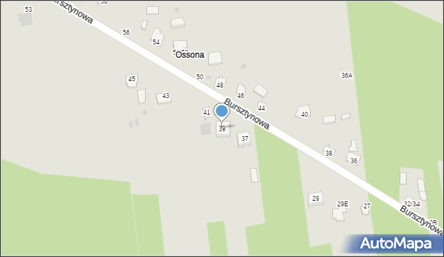 Częstochowa, Bursztynowa, 39, mapa Częstochowy