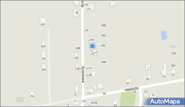 Częstochowa, Busolowa, 111, mapa Częstochowy