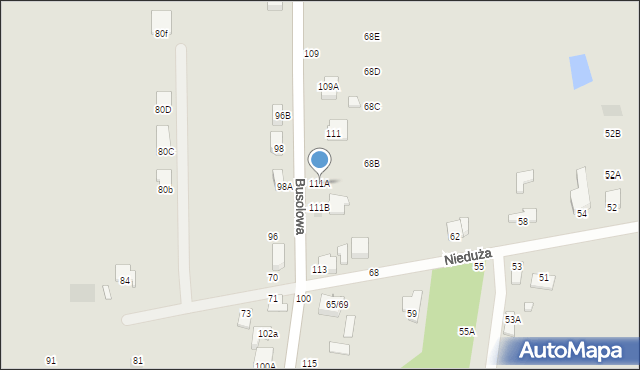 Częstochowa, Busolowa, 111A, mapa Częstochowy