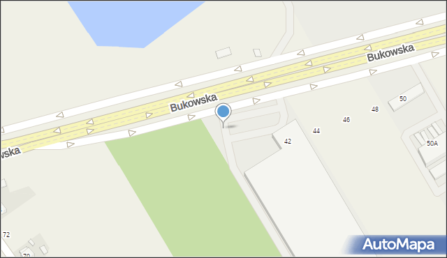 Dąbrowa, Bukowska, 42, mapa Dąbrowa