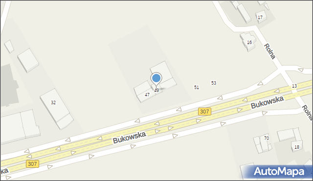 Dąbrowa, Bukowska, 49, mapa Dąbrowa