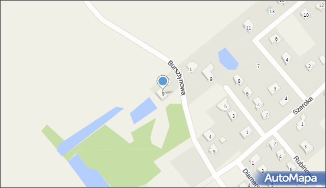 Dąbrówka, Bursztynowa, 9, mapa Dąbrówka