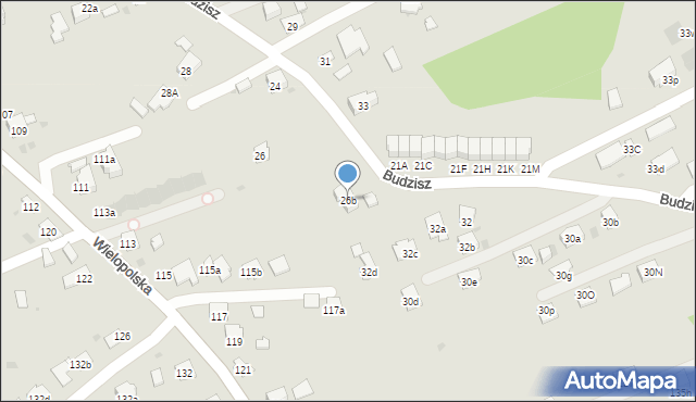 Dębica, Budzisz, 26b, mapa Dębicy