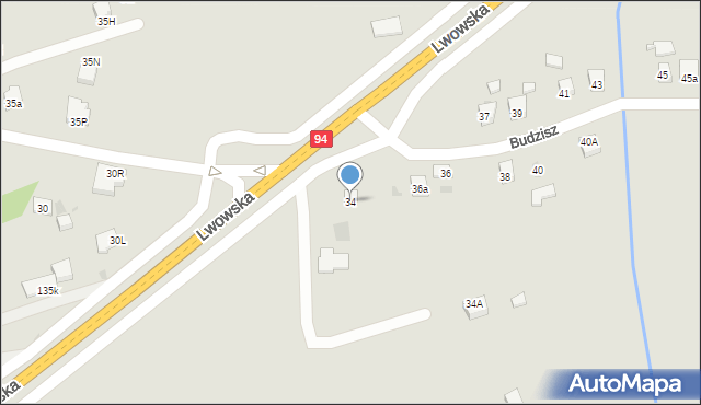 Dębica, Budzisz, 34, mapa Dębicy