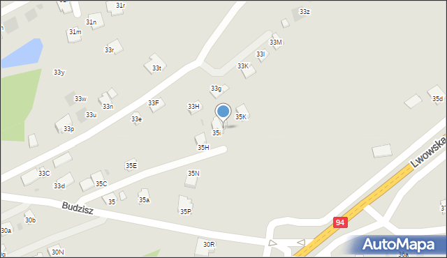 Dębica, Budzisz, 35j, mapa Dębicy