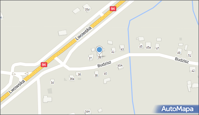 Dębica, Budzisz, 39, mapa Dębicy