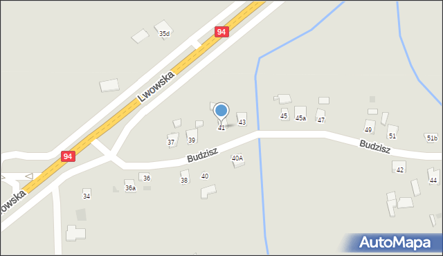 Dębica, Budzisz, 41, mapa Dębicy