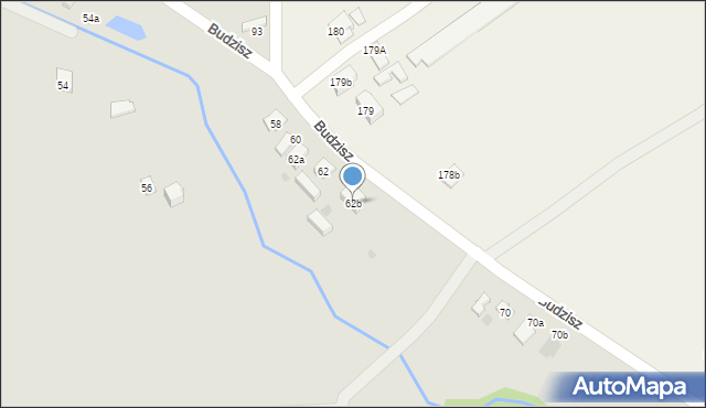 Dębica, Budzisz, 62b, mapa Dębicy