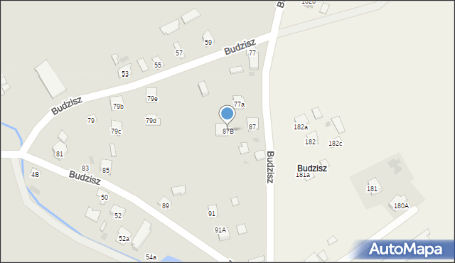 Dębica, Budzisz, 87B, mapa Dębicy