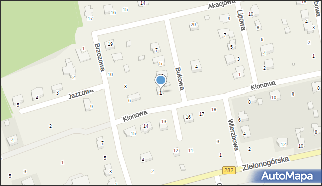 Droszków, Bukowa, 1, mapa Droszków