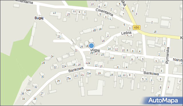 Działoszyn, Bugaj, 19, mapa Działoszyn