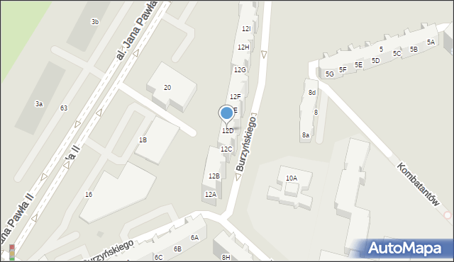 Gdańsk, Burzyńskiego Zbigniewa, 12D, mapa Gdańska