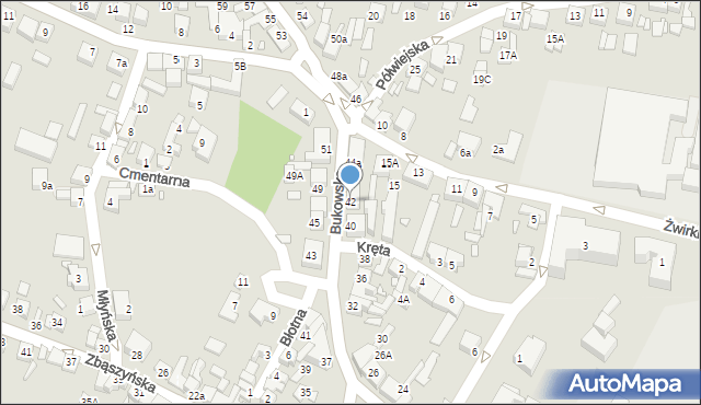 Grodzisk Wielkopolski, Bukowska, 42, mapa Grodzisk Wielkopolski