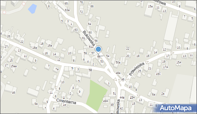 Grodzisk Wielkopolski, Bukowska, 55, mapa Grodzisk Wielkopolski