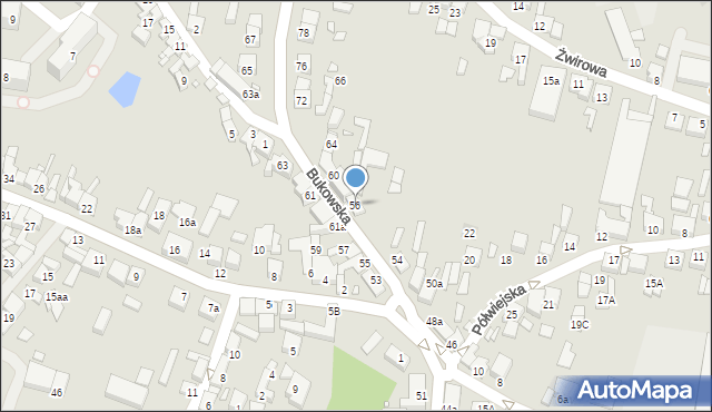 Grodzisk Wielkopolski, Bukowska, 56, mapa Grodzisk Wielkopolski