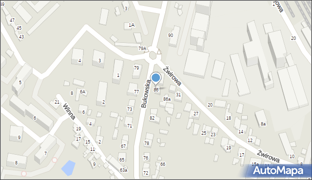 Grodzisk Wielkopolski, Bukowska, 86, mapa Grodzisk Wielkopolski