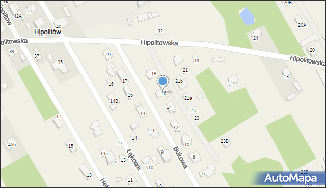 Hipolitów, Bukowa, 16, mapa Hipolitów