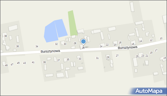 Izdebno Kościelne, Bursztynowa, 26, mapa Izdebno Kościelne