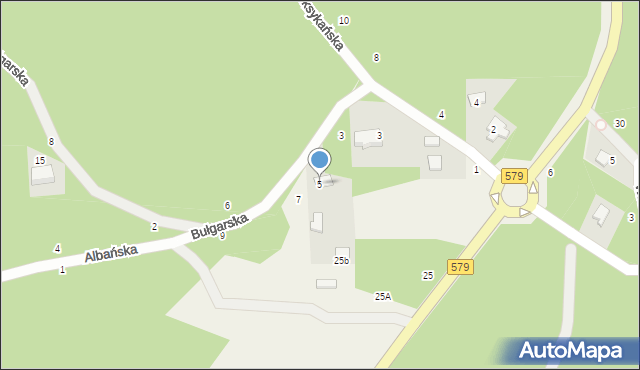 Janinów, Bułgarska, 5, mapa Janinów