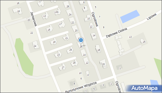 Jankowo Gdańskie, Bursztynowe Wzgórza, 16, mapa Jankowo Gdańskie