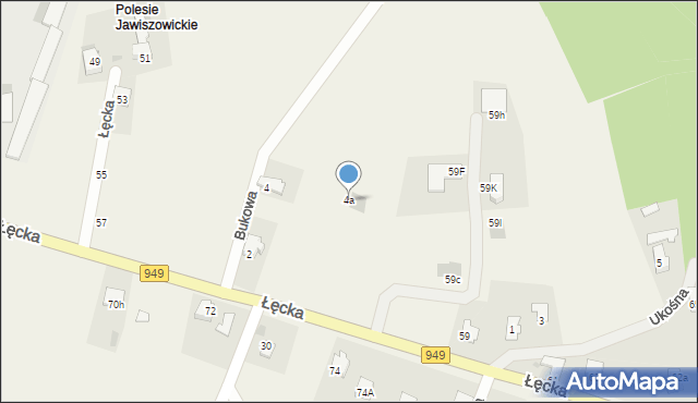 Jawiszowice, Bukowa, 4a, mapa Jawiszowice