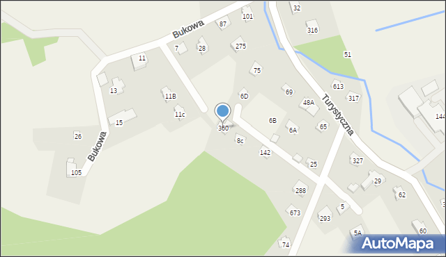 Jaworze, Bukowa, 360, mapa Jaworze