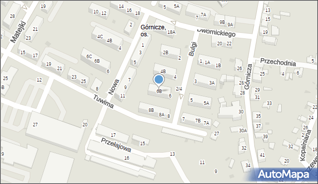 Jaworzno, Bulgi Edwarda, 6B, mapa Jaworzno