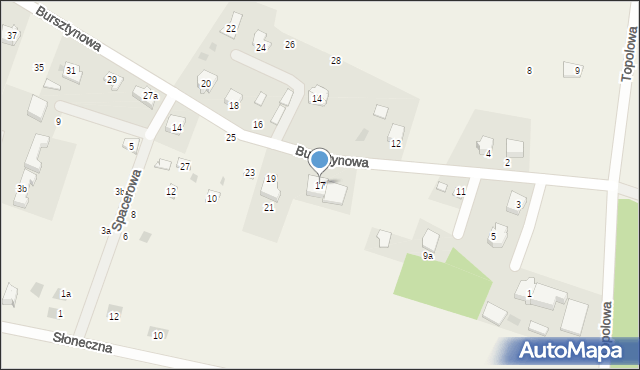 Junoszyno, Bursztynowa, 17, mapa Junoszyno