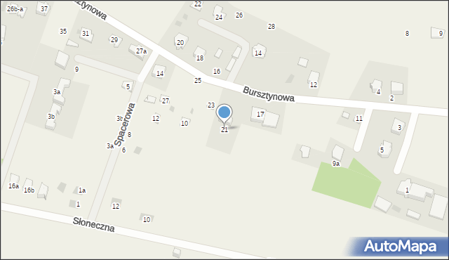 Junoszyno, Bursztynowa, 21, mapa Junoszyno