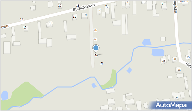 Kalisz, Bursztynowa, 7e, mapa Kalisza