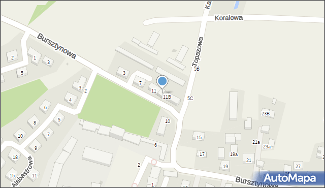 Kamień, Bursztynowa, 11A, mapa Kamień