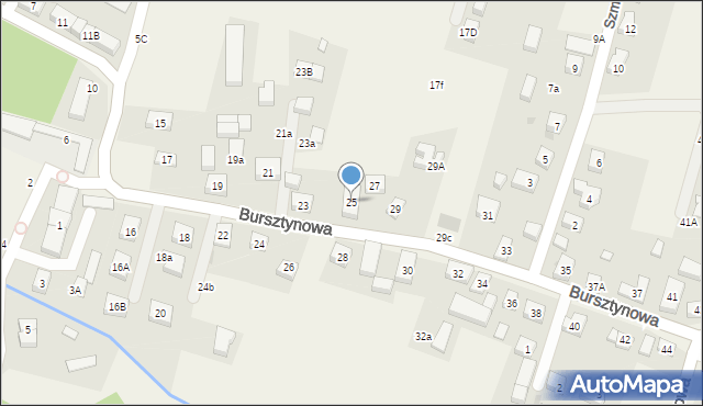 Kamień, Bursztynowa, 25, mapa Kamień