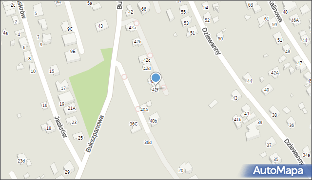 Katowice, Bukszpanowa, 42f, mapa Katowic