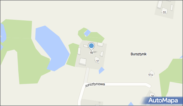 Kczewo, Bursztynik, 58, mapa Kczewo