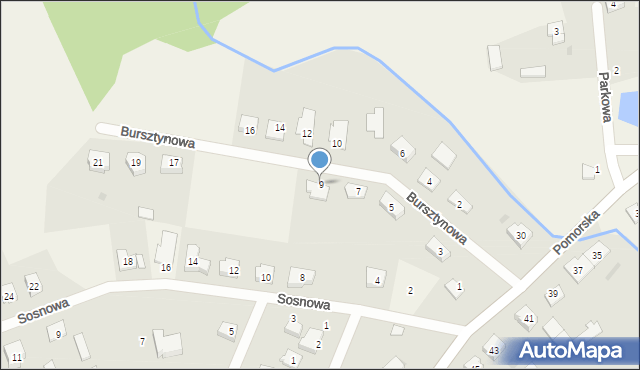 Kleszczewko, Bursztynowa, 9, mapa Kleszczewko