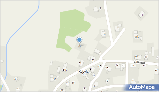 Kobyla, Budzińska, 1b, mapa Kobyla