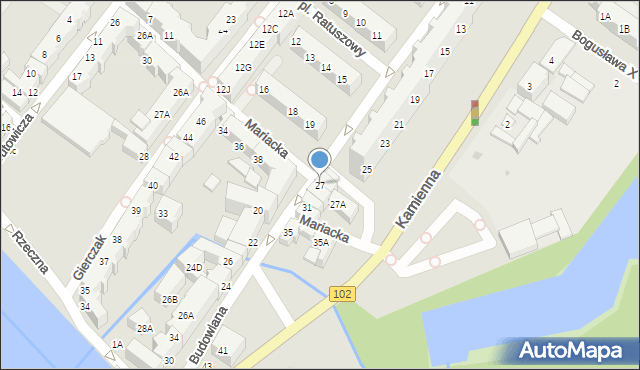 Kołobrzeg, Budowlana, 27, mapa Kołobrzegu