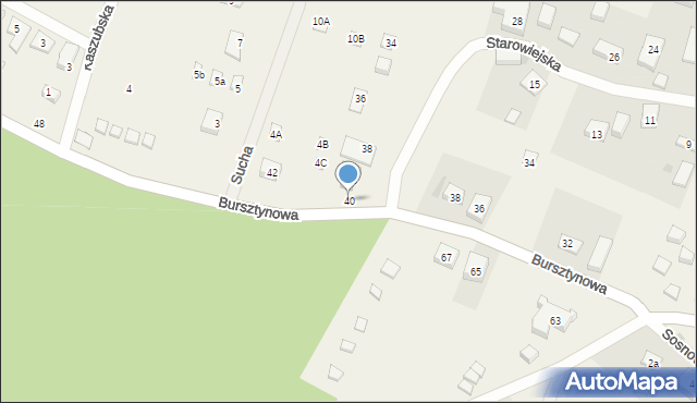 Kopalino, Bursztynowa, 40, mapa Kopalino