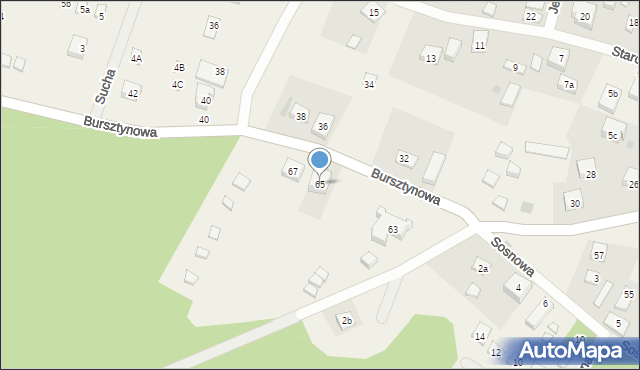 Kopalino, Bursztynowa, 65, mapa Kopalino