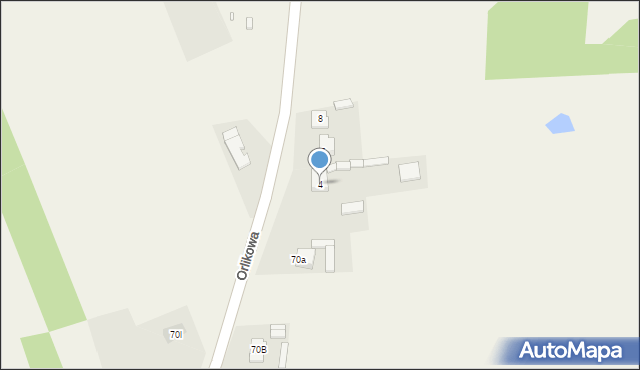Korczew, Bursztynowa, 4, mapa Korczew