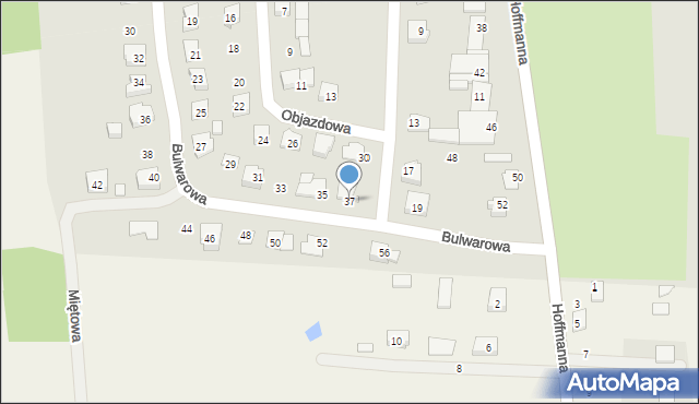 Koronowo, Bulwarowa, 37, mapa Koronowo