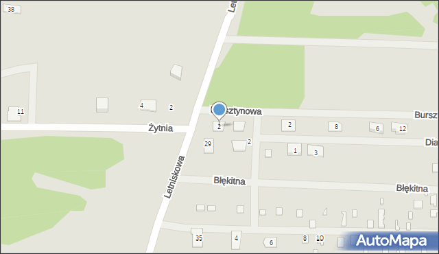 Koronowo, Bursztynowa, 2, mapa Koronowo