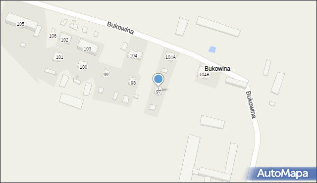 Korzenica, Bukowina, 97, mapa Korzenica