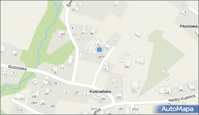 Kościelisko, Budzówka, 10, mapa Kościelisko
