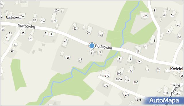 Kościelisko, Budzówka, 11, mapa Kościelisko