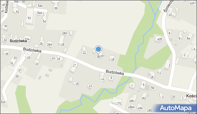 Kościelisko, Budzówka, 20, mapa Kościelisko