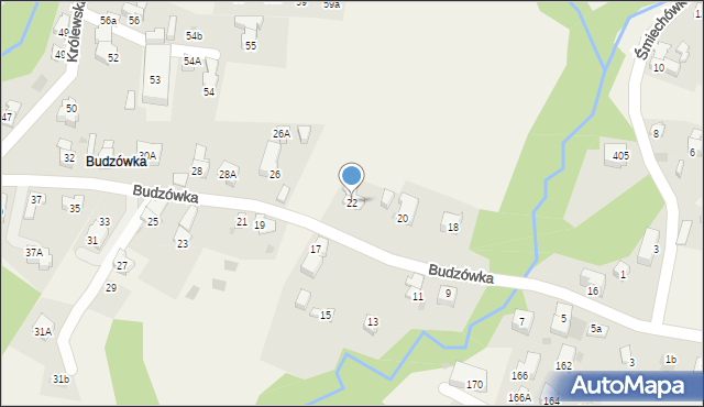 Kościelisko, Budzówka, 22, mapa Kościelisko